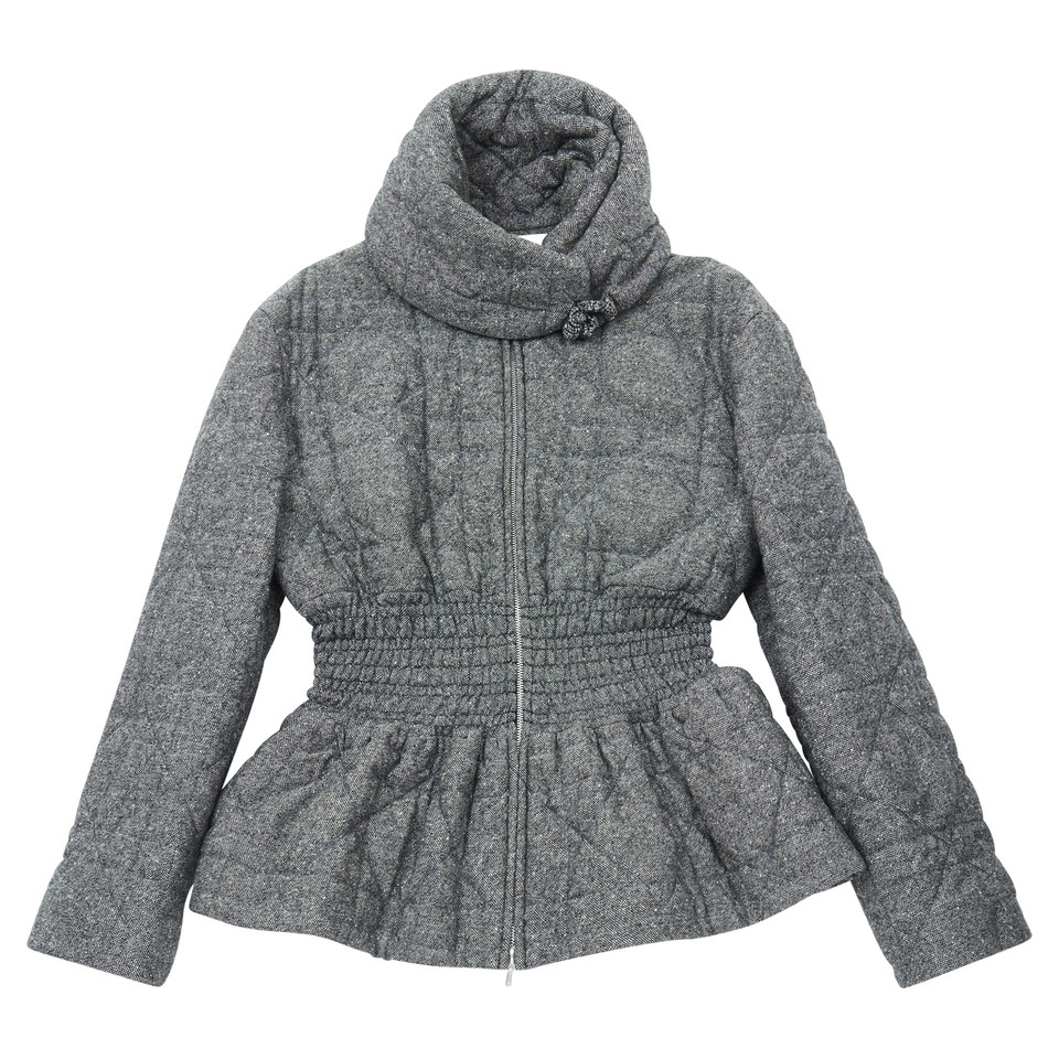 Christian Dior Jacke/Mantel aus Wolle in Grau