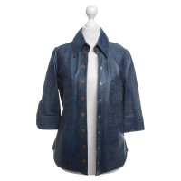 Fendi Blouse in blue leather