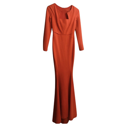 Zac Posen Kleid aus Leinen in Rot