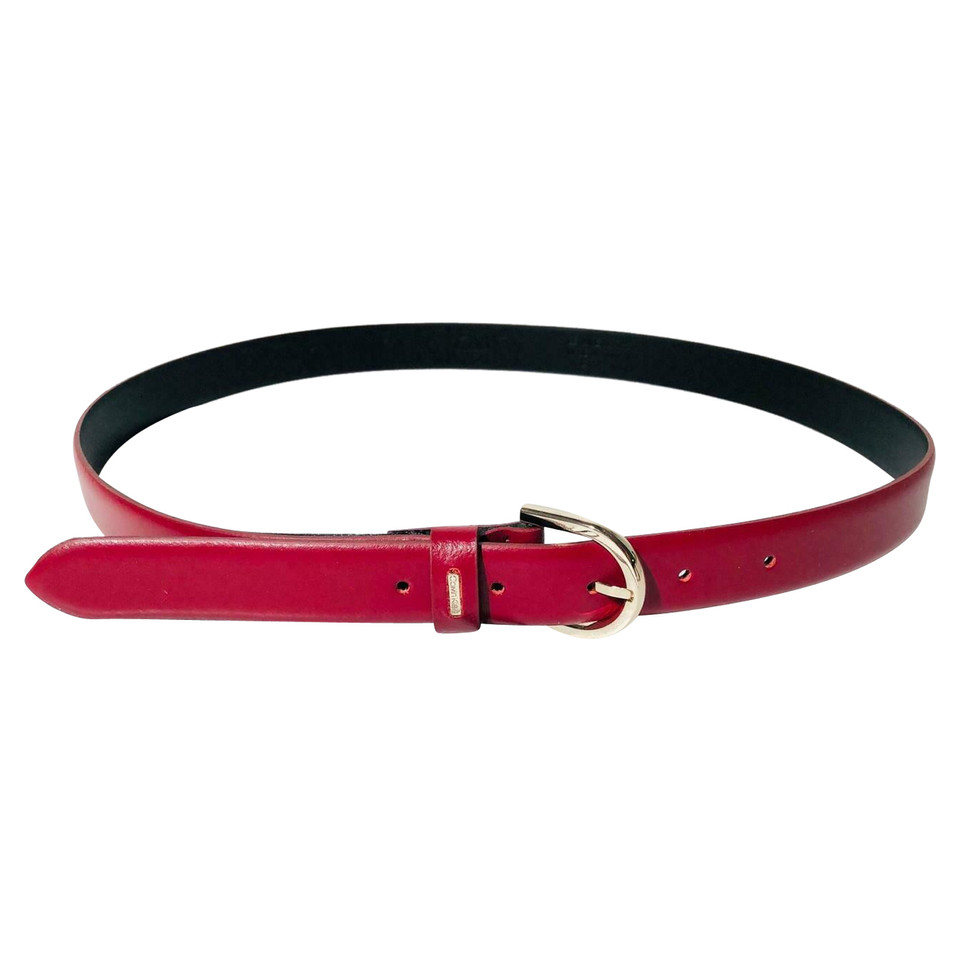 Calvin Klein Cintura in Pelle in Rosso