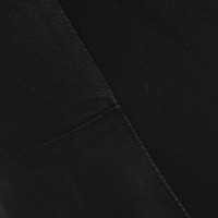 Halston Heritage Robe noire avec lambskin