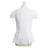 Prada camicia a maniche corte in bianco