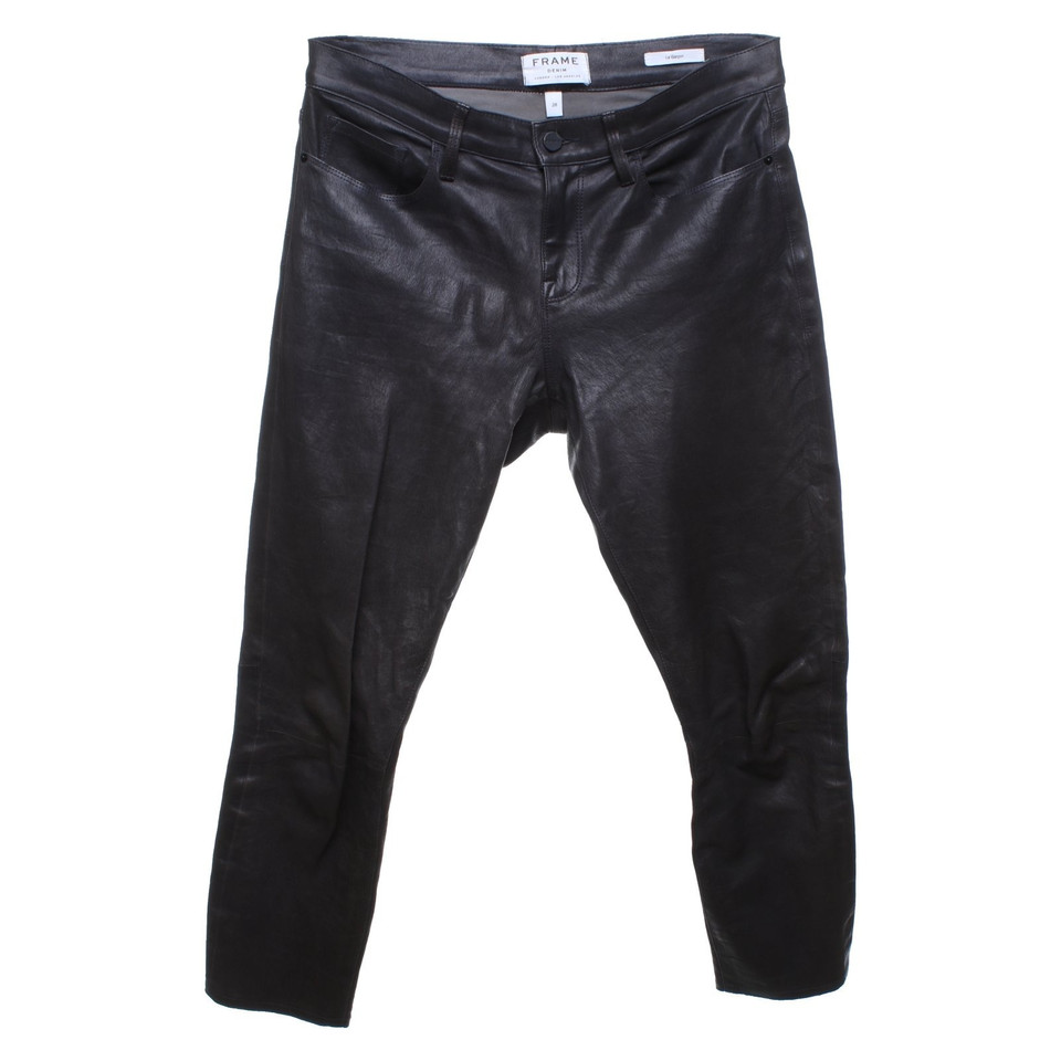 Frame Denim Leather pants in khaki