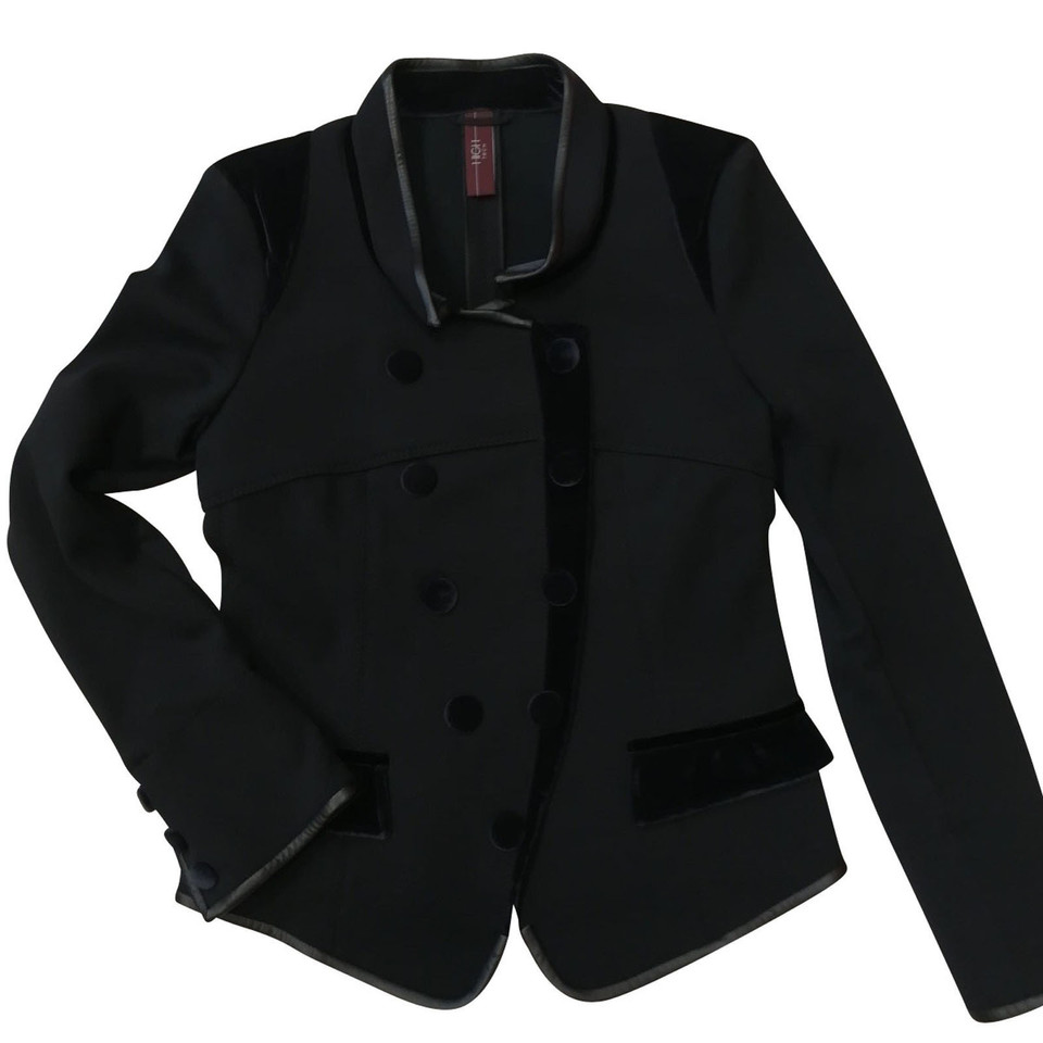 High Use Jacke/Mantel aus Wolle in Schwarz