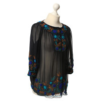 Anna Sui Blouse with floral embroidery