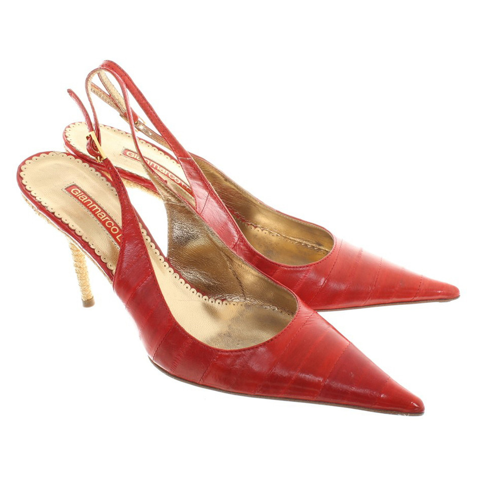 Gianmarco Lorenzi Slingbacks in red