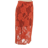 Msgm skirt with lace pattern