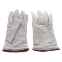 Borbonese Handschuhe aus Leder in Grau