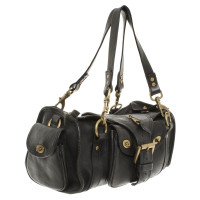 Mulberry Leather handbag in grey/black