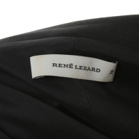 René Lezard Schede jurk in zwart