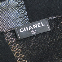 Chanel CHANEL MAXI STOLE CASHMERE BLACK LUREX