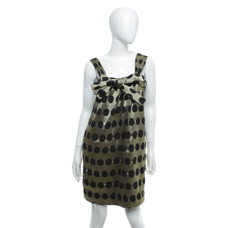French Connection Dotted dress in gold / black