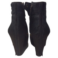 Rick Owens Ankle boots with fur trim