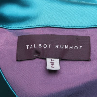Talbot Runhof Robe en turquoise