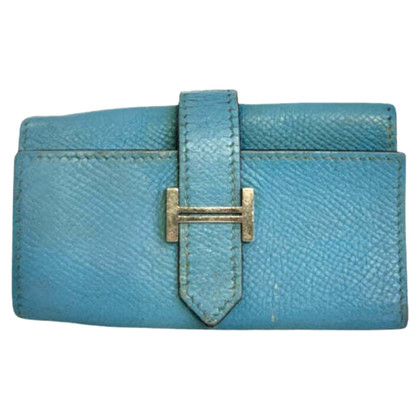 Hermès Béarn Key Ring Leather in Blue