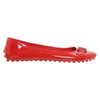 Louis Vuitton Slipper/Ballerinas aus Lackleder in Rot