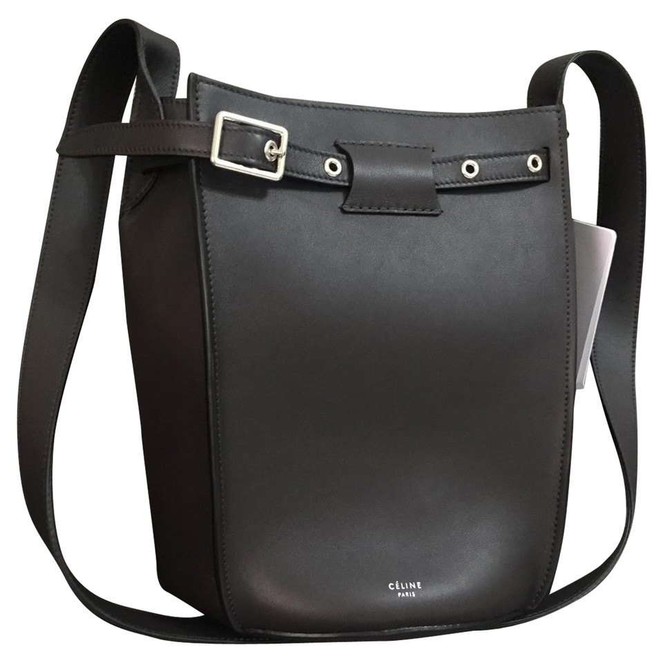 Céline Shoulder bag Leather in Grey