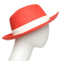 Hermès Hut/Mütze aus Seide in Rot