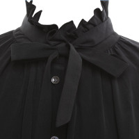 Closed blouse de soie en noir