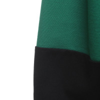 Msgm Grünes Kleid mit schwarzen Blockstreifen