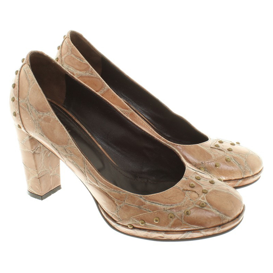 Coccinelle pumps in reptile look