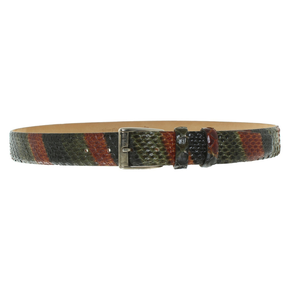 Etro Python leather belt