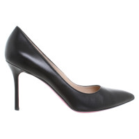 Luciano Padovan Black smooth leather pumps