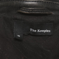 The Kooples Jacke/Mantel aus Leder in Schwarz