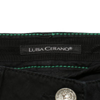Luisa Cerano Jeans aus Baumwolle in Schwarz