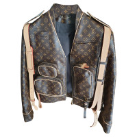 Louis Vuitton Jacke/Mantel aus Leder in Braun