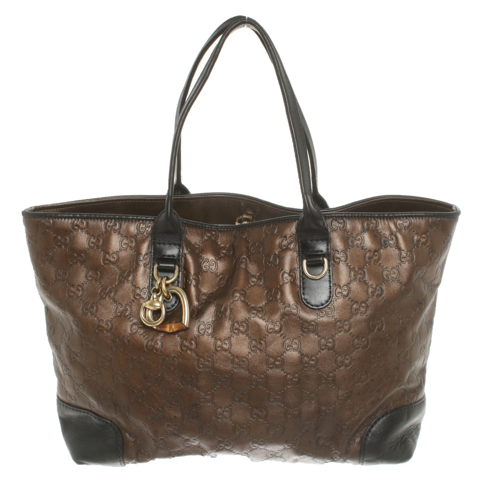 Gucci Shopper Leather in Brown