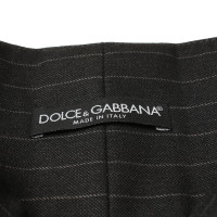 Dolce & Gabbana Trousers with pinstripes in anthracite