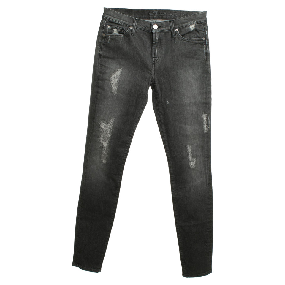 7 For All Mankind Skinny Jeans in Grau 