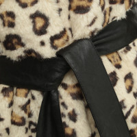 Velvet Web fur jacket with animal print