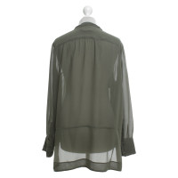 Isabel Marant Silk blouse in khaki