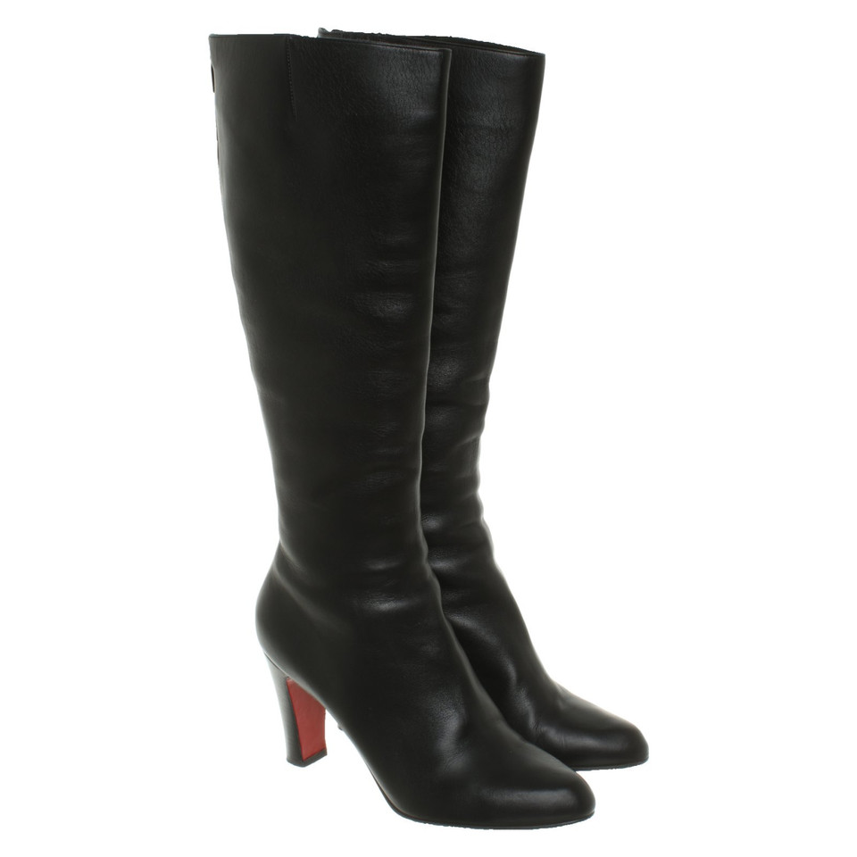 Christian Louboutin Stiefel aus Leder in Schwarz