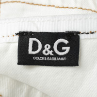 D&G Robe en Coton en Blanc