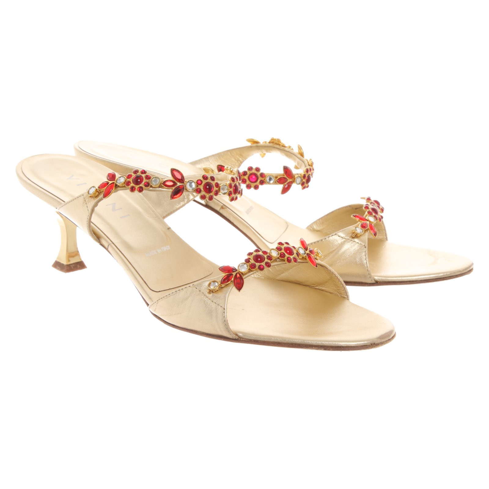 Vicini Sandals Leather in Gold - Second Hand Vicini Sandals Leather in Gold  buy used for 79€ (6527719)