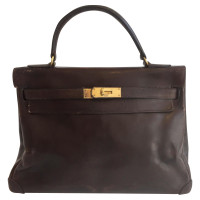 Hermès Kelly Bag Leer in Bruin