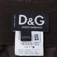 D&G pantaloni di velluto in marrone