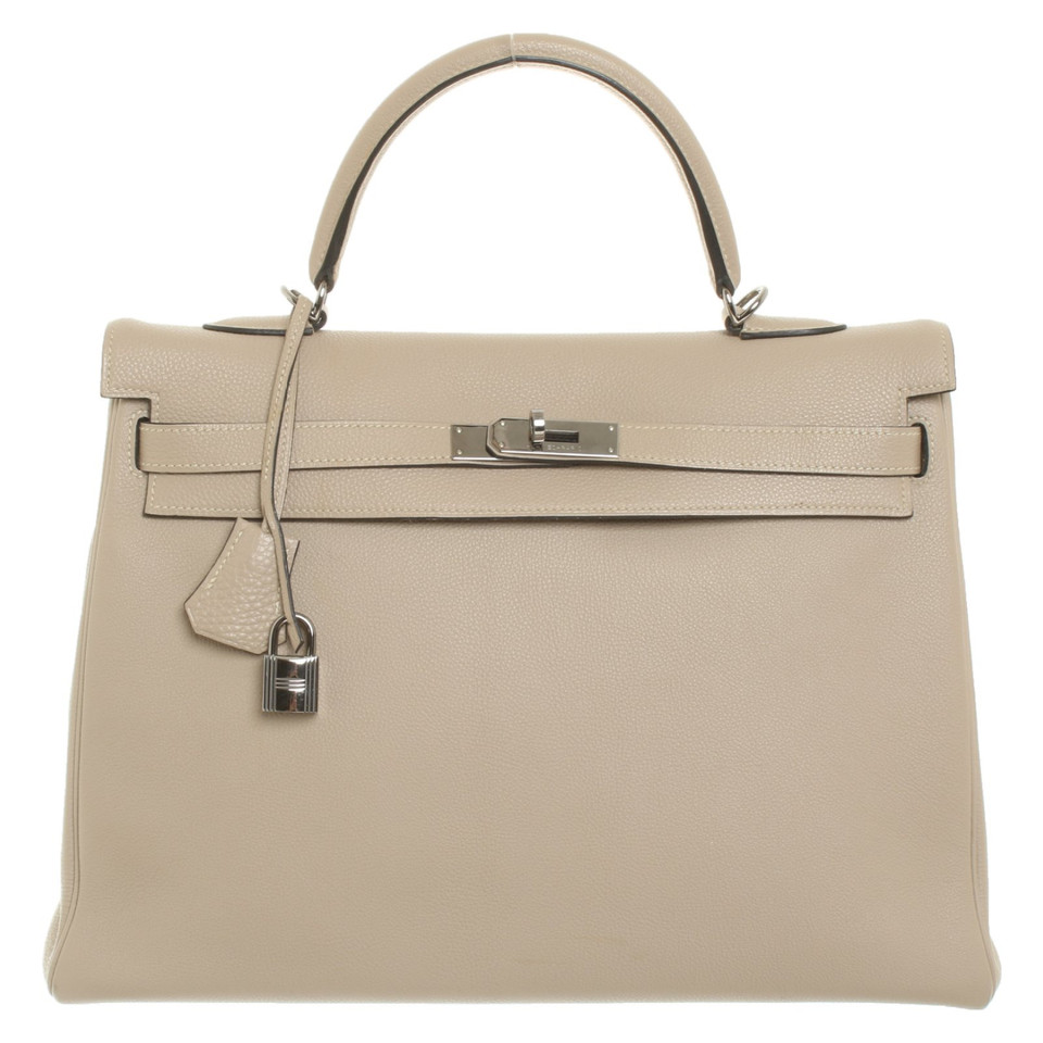 Hermès Kelly Bag 35 Leather in Taupe