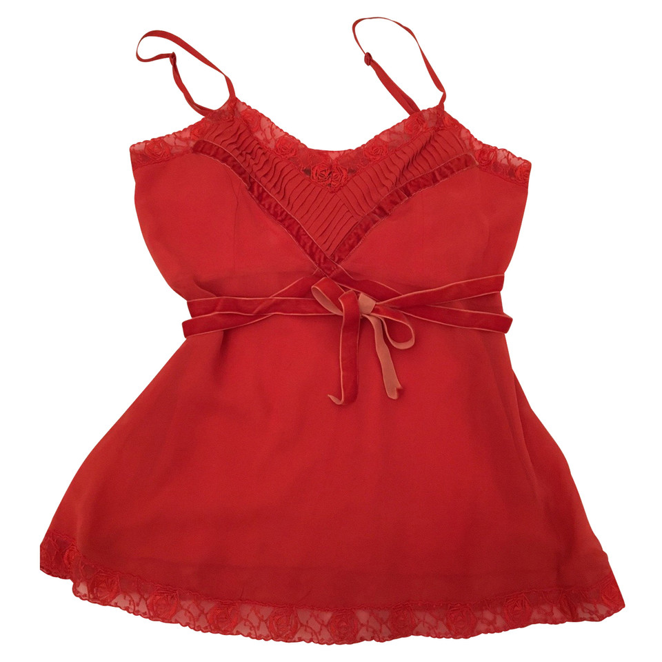 Tara Jarmon Top in seta rosso