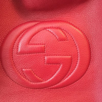 Gucci Soho Bag aus Leder in Bordeaux