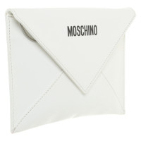 Moschino Umhängetasche aus Leder in Weiß