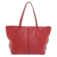 Tod's Shopper Leather in Red