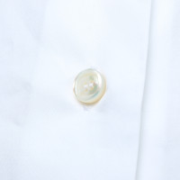 Agnona Kurzarm-Bluse in Weiß