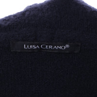 Luisa Cerano Cappotto lavorato a maglia in blu