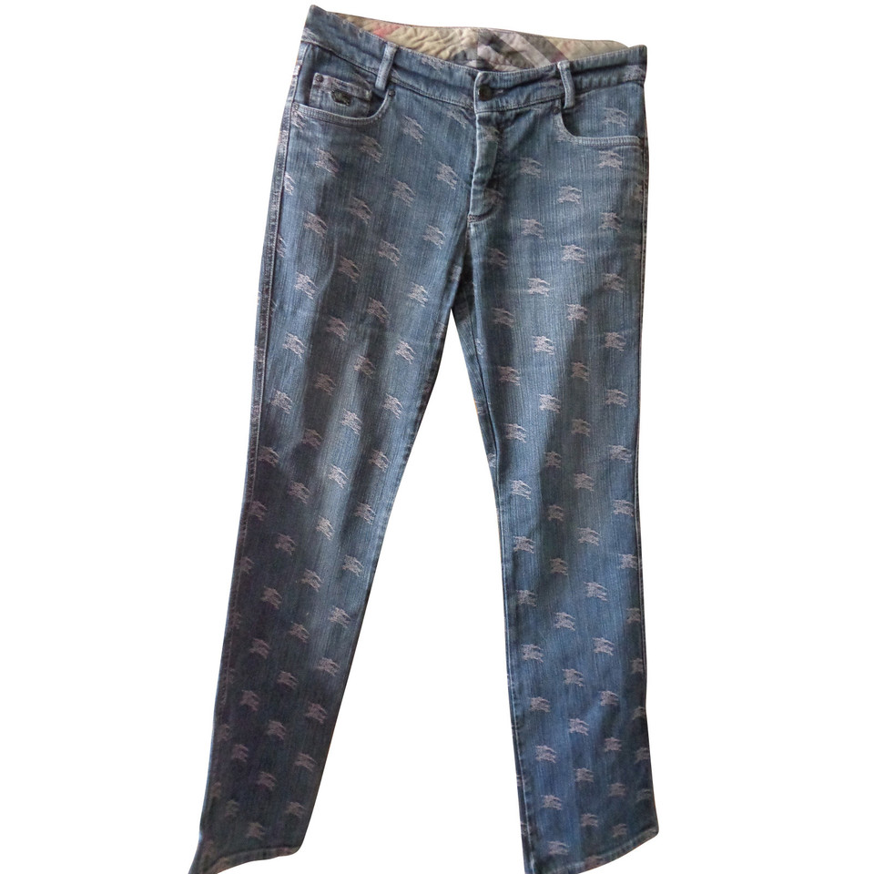 Burberry Trousers Cotton in Blue