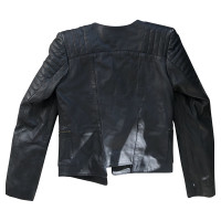 Designers Remix Leren jas in zwart