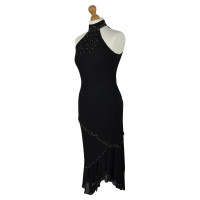 Karen Millen Black silk midi dress